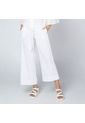 PANTALÓN BLANCO PARA MUJER TELA EFECTO LINO CULOTTE de Adrissa