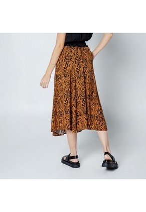 FALDA MIDI PARA MUJER ESTAMPADA ANIMAL PRINT
