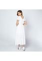 VESTIDO LARGO PARA MUJER BLANCO CON FAROLES de Adrissa