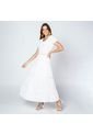 VESTIDO LARGO PARA MUJER BLANCO CON FAROLES de Adrissa
