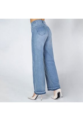 JEAN PARA MUJER TONO CLARO PALAZZO TIRO ALTO