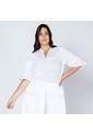 BLUSA TALLA GRANDES BLANCA MANGA 34 de Adrissa