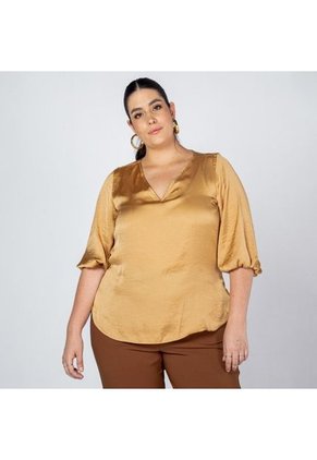BLUSA TALLAS GRANDES SATINADA CELEBRACIÓN