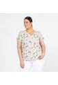 BLUSA TALLAS GRANDES ESTAMPADO CONCHAS de Adrissa