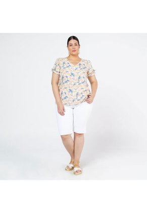 BLUSA TALLAS GRANDES ESTAMPADO CONCHAS