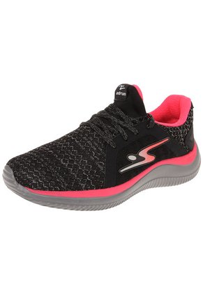 Tenis Lifestyle Negro-Gris-Rosa Neón ADRUN