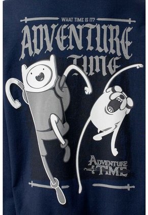 Buzo De Adventure Time Cerrado Azul Para Hombre S