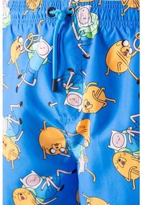 Pantaloneta De Baño Adventure Time Azul Para Hombre M