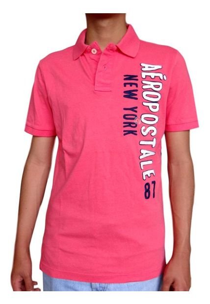 Camiseta Aeropostale Polo Para Hombre-Fucsia