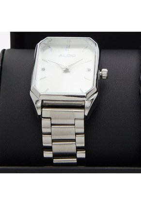 CONJUNTO DE RELOJ, PULSERAS PARA HOMBRE NEGRO PLATA ALDO MIRELATH