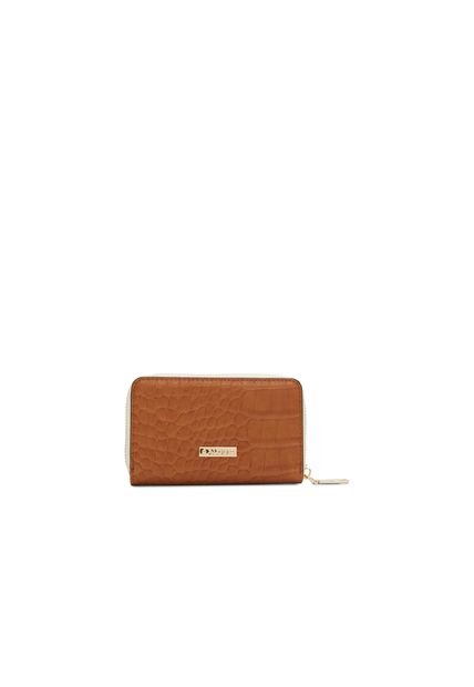 BILLETERA DE MODA PARA MUJER ALDO MARRON Y BLANCO