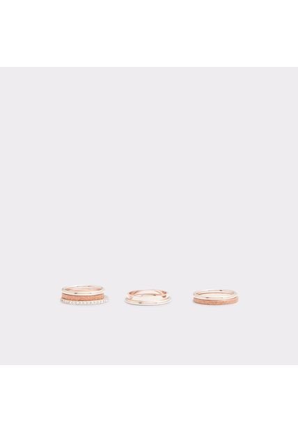 SET DE ANILLOS POR 3 UNDS ORO ROSA ALDO BERERESSI