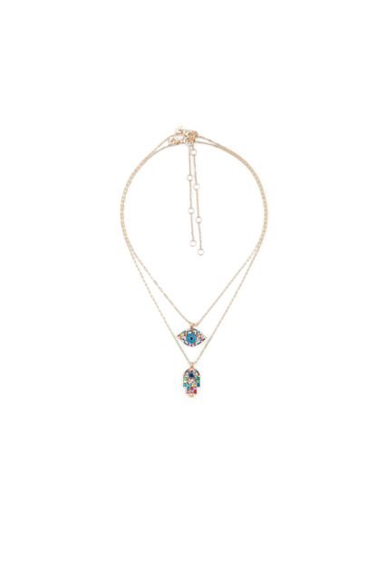 CONJUNTO DE COLLAR POR 2 UNDS BRILLANTE MULTICOLOR ALDO SUTJESKA