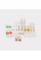 SET DE ARETES POR 12 PARES MULTI COLOR ALDO BICAS de Aldo
