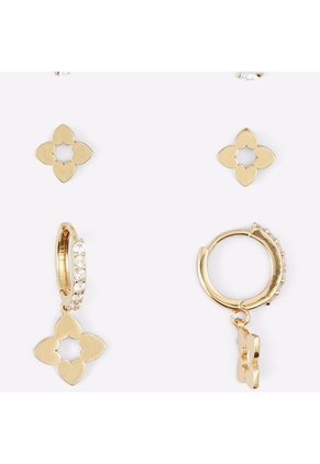 SET POR 3 PARES DE ARETES ORO CLARO ALDO LALADAR
