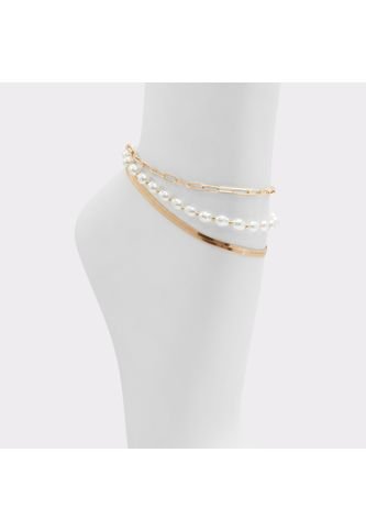 SET DE PULSERA DE TOBILLO POR 3 UNDS ORO Y PLATA ALDO STRAN Aldo