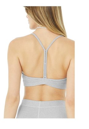 RIBBED BLISSFUL BRA W9392R ATHLETIC GREY HEATHER