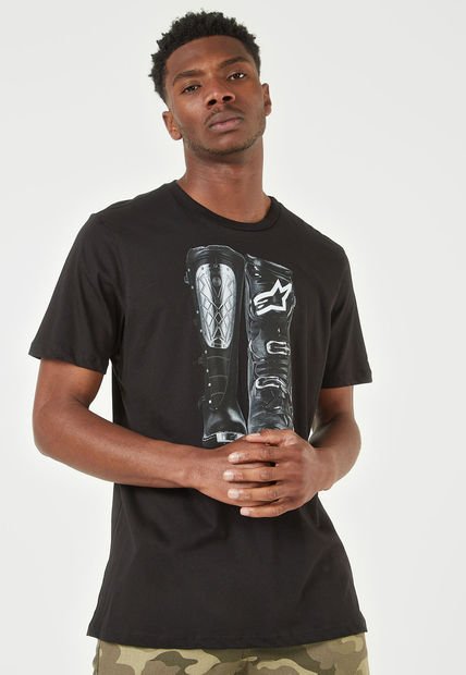 Camiseta Negro-Blanco Alpinestars Victory Roots