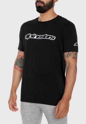 Camiseta Negro-Blanco Alpinestars Wordmark Tee
