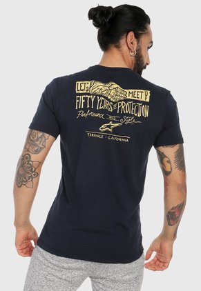 Camiseta Azul-Blanco Alpinestars Meet Premium