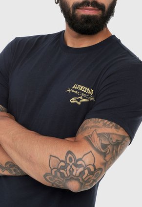 Camiseta Azul-Blanco Alpinestars Meet Premium