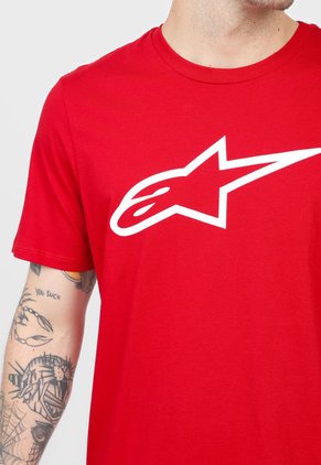 Camiseta Rojo-Blanco Alpinestars Angeless Tee