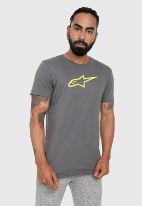 Camiseta Gris-Amarillo Alpinestars Ageless Tee