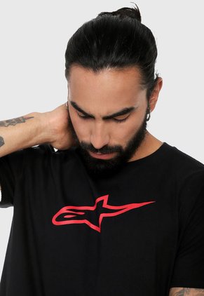 Camiseta Negro-Rojo Alpinestars Ageless Tee