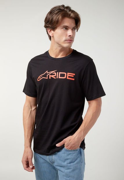 Camiseta Negro-Naranja Alpinestars Ride 3.0