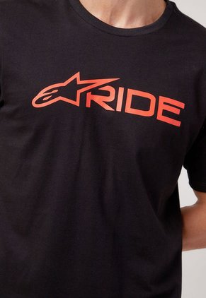 Camiseta Negro-Naranja Alpinestars Ride 3.0