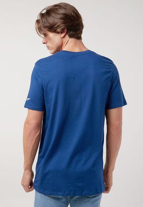 Camiseta Azul-Verde Limón Alpinestars Linear Wordmark