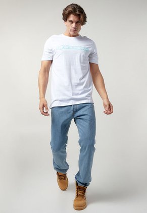 Camiseta Blanco-Verde Menta Alpinestars Linear Wordmark