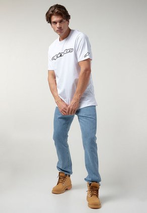 Camiseta Blanco-Negro Alpinestars Linear Wordmark