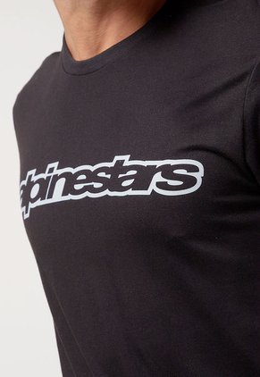 Camiseta Negro-Gris Alpinestars Linear Wordmark