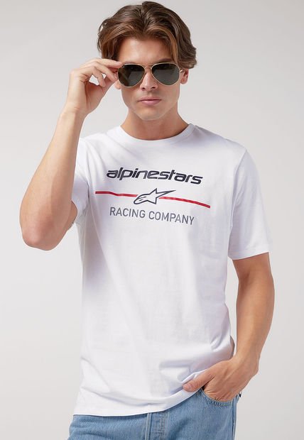 Camiseta Blanco-Negro-Rojo Alpinestars Bettering