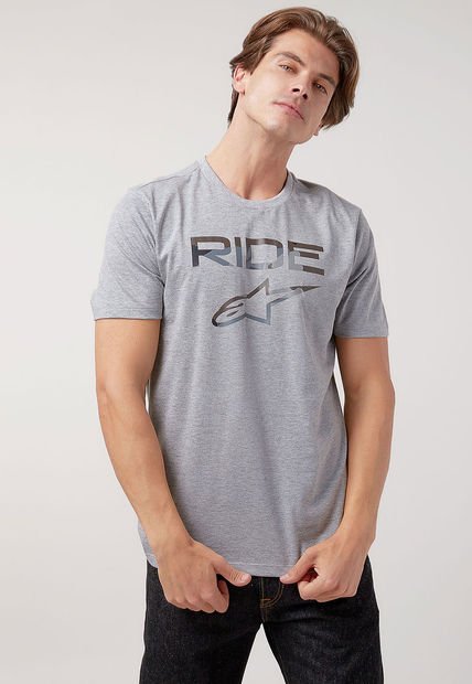 Camiseta Gris-Café-Negro Alpinestars Ride 2.0 Camo