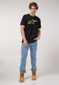 Camiseta Negro-Verde Neón Alpinestars Ageless Classic de Alpinestars