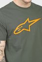 Camiseta Verde Oliva-Naranja Alpinestars Angeless Tee de Alpinestars