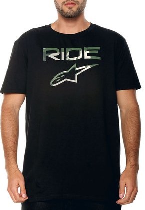 Camiseta Negra-Verde Alpinestars RIDE 2.0
