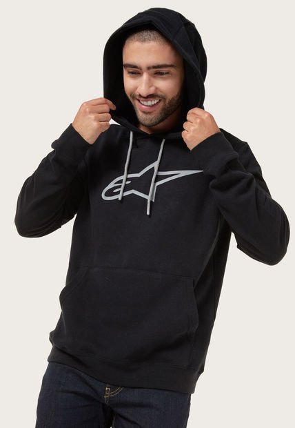 Hoodie Negro-Blanco Alpinestars Ageless V2