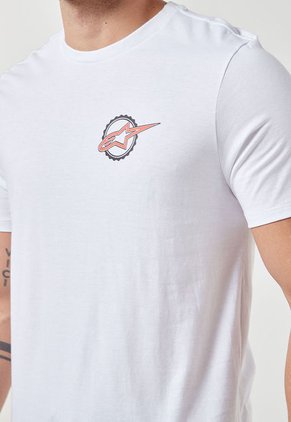 Camiseta Blanco-Coral-Gris Alpinestars Track Right