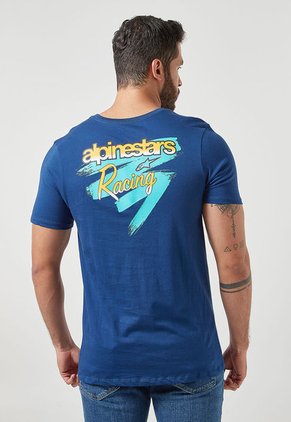 Camiseta Azul Navy-Multicolor Alpinestars Racing