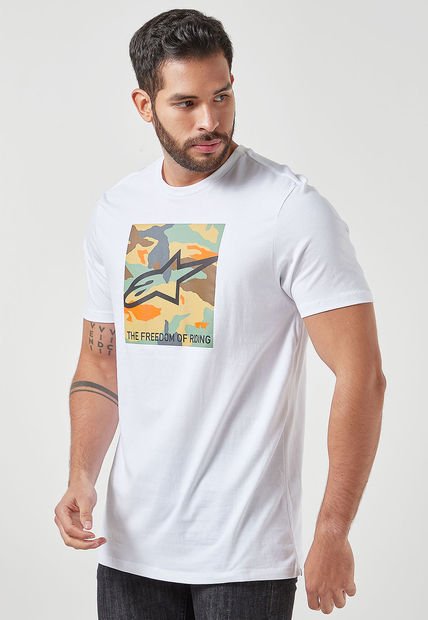 Camiseta Blanco-Multicolor Alpinestars Free Camo