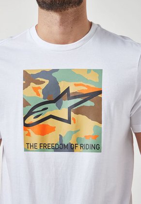 Camiseta Blanco-Multicolor Alpinestars Free Camo
