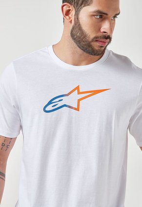Camiseta Blanco-Naranja-Azul Alpinestars Ageless Fade