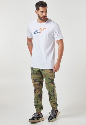 Camiseta Blanco-Naranja-Azul Alpinestars Ageless Fade