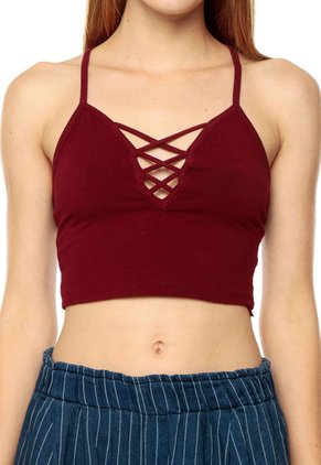 Crop Top Vinotinto Ambiance