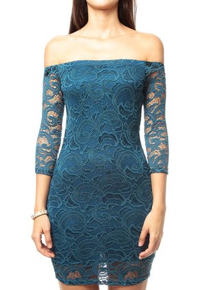 Vestido Azul Petróleo Ambiance