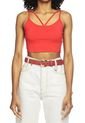 Camiseta Crop Top Rojo Ambiance de Ambiance