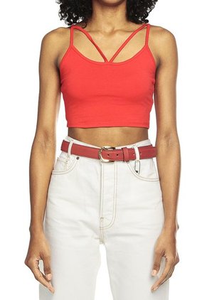 Camiseta Crop Top Rojo Ambiance